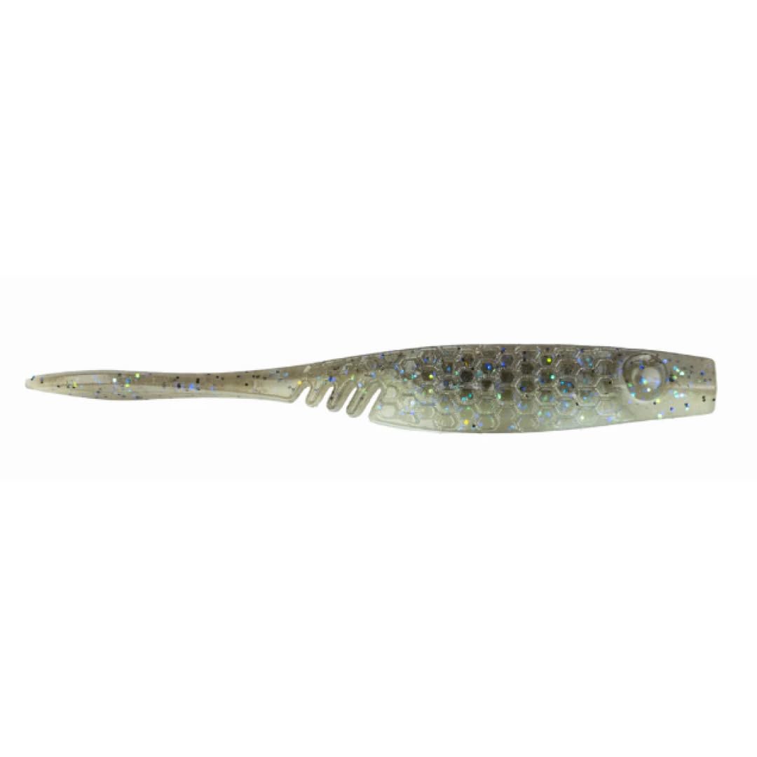 NetBait HexTek EKO Shad 3in front view shows lifelike profile for bass lures.