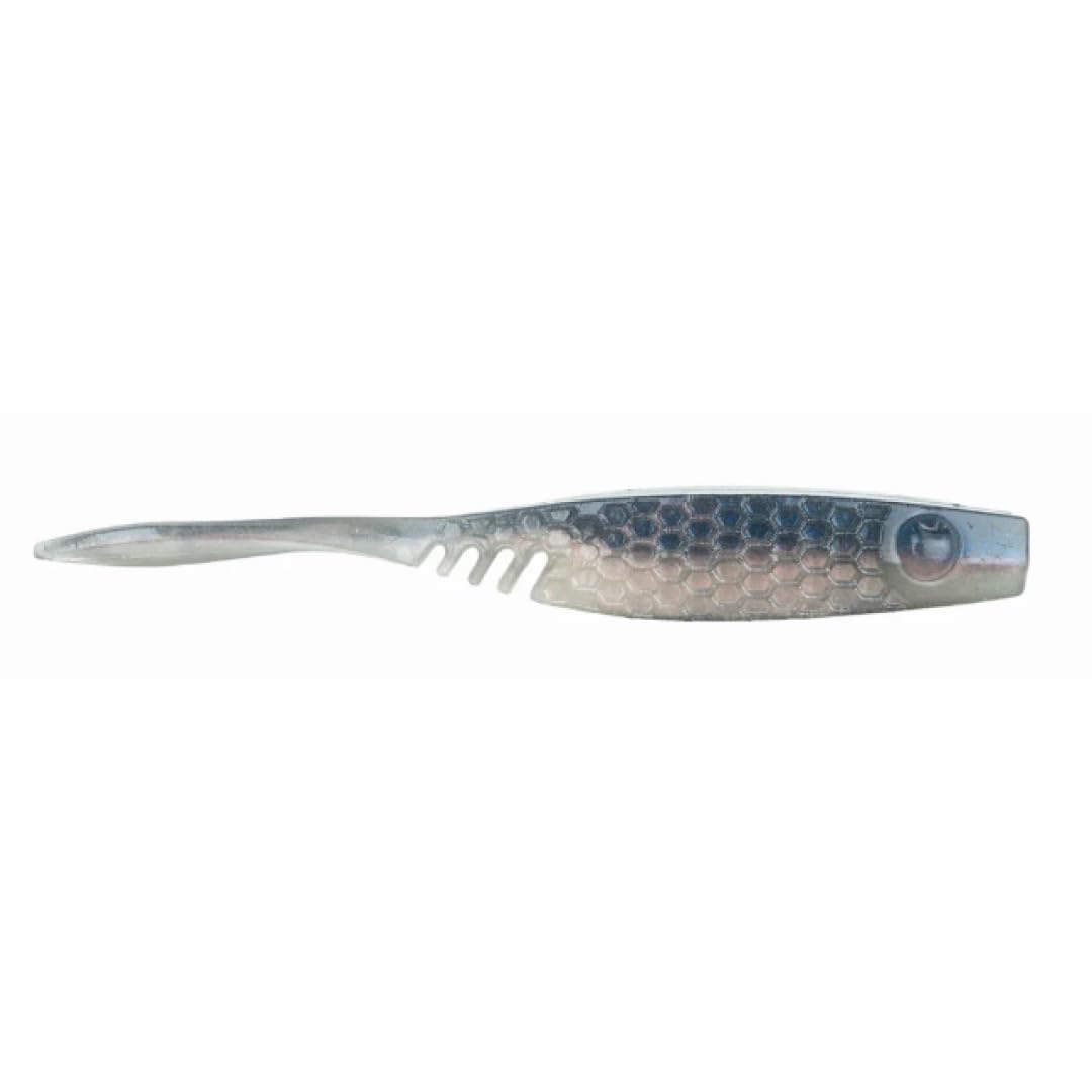 NetBait HexTek EKO Shad 3in front view showing natural swim action for bass.