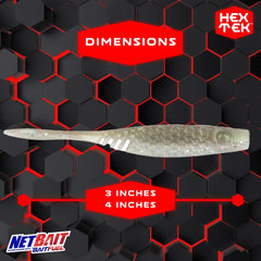 NetBait HexTek EKO Shad hexTek texture close-up reveals scent-holding pockets.
