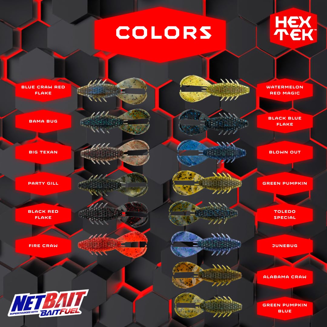 NetBait HexTek Rascal with jig trailer demonstrates heavy-cover versatility.