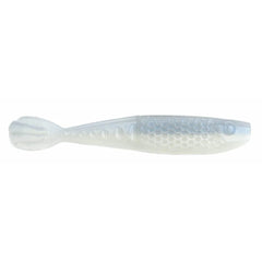 NetBait HexTek Whip Tail Shad albino 4.25 inch; high-contrast color boosts visibility and bites.