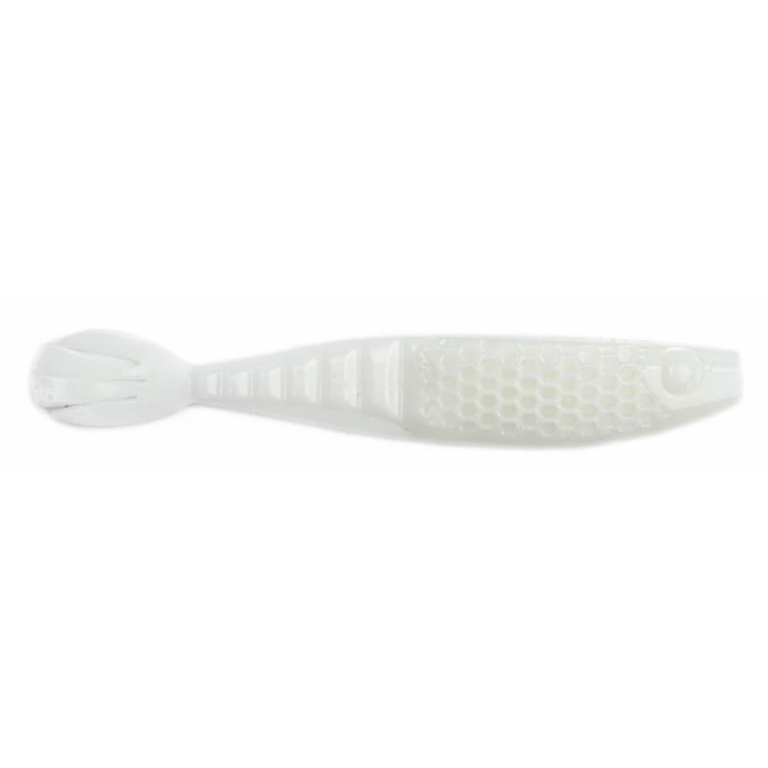 NetBait HexTek Whip Tail Shad front view reveals natural bass-attracting profile