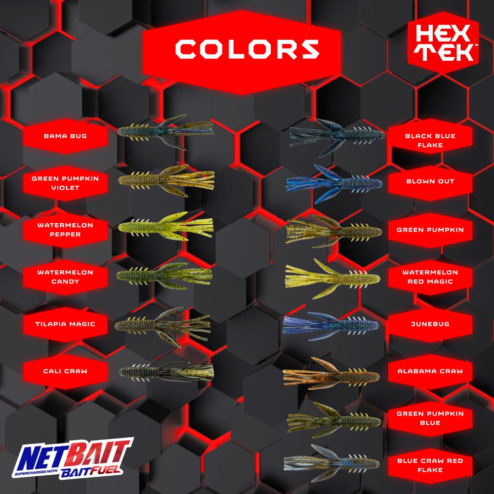 NetBait HexTek Big Boar used as trailer on jigs for added action.