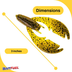 NetBait PACA Chunk jig trailer on round head shows swimming action.