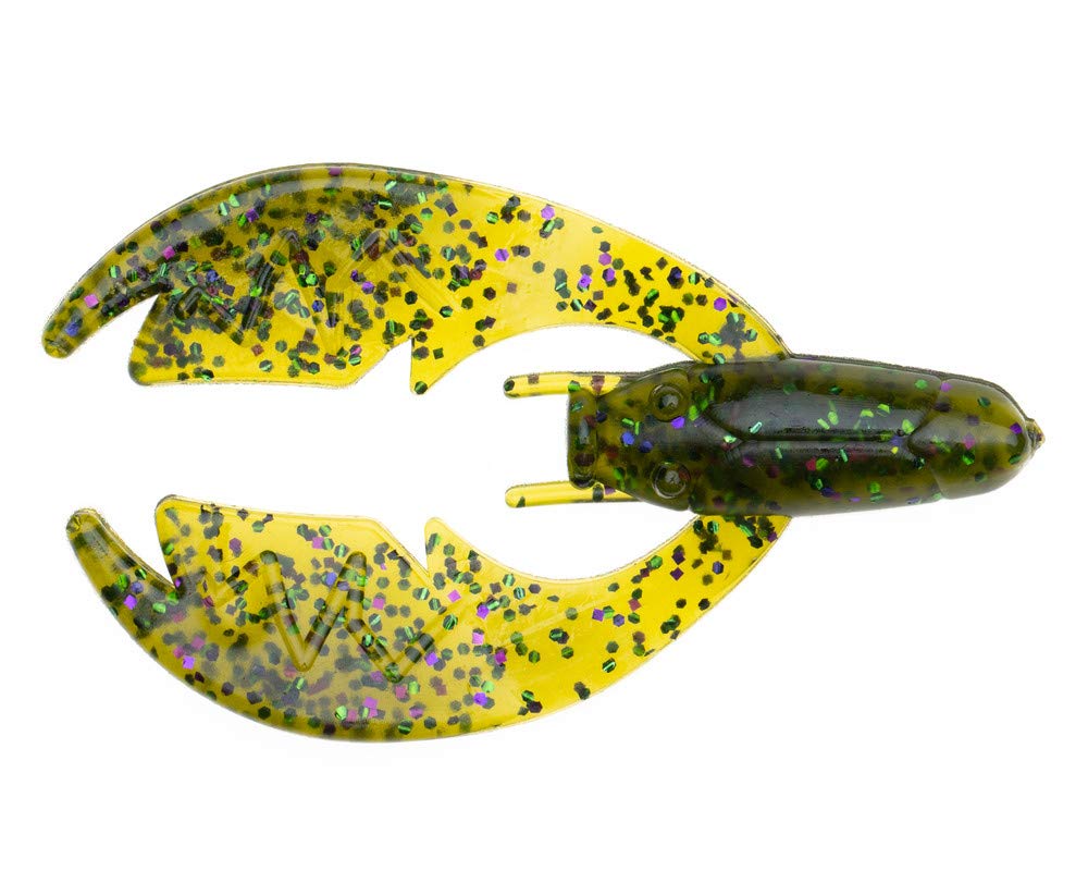 NetBait Paca Chunk trailer in Watermelon Candy color, boosts jig action for bass on round jig heads
