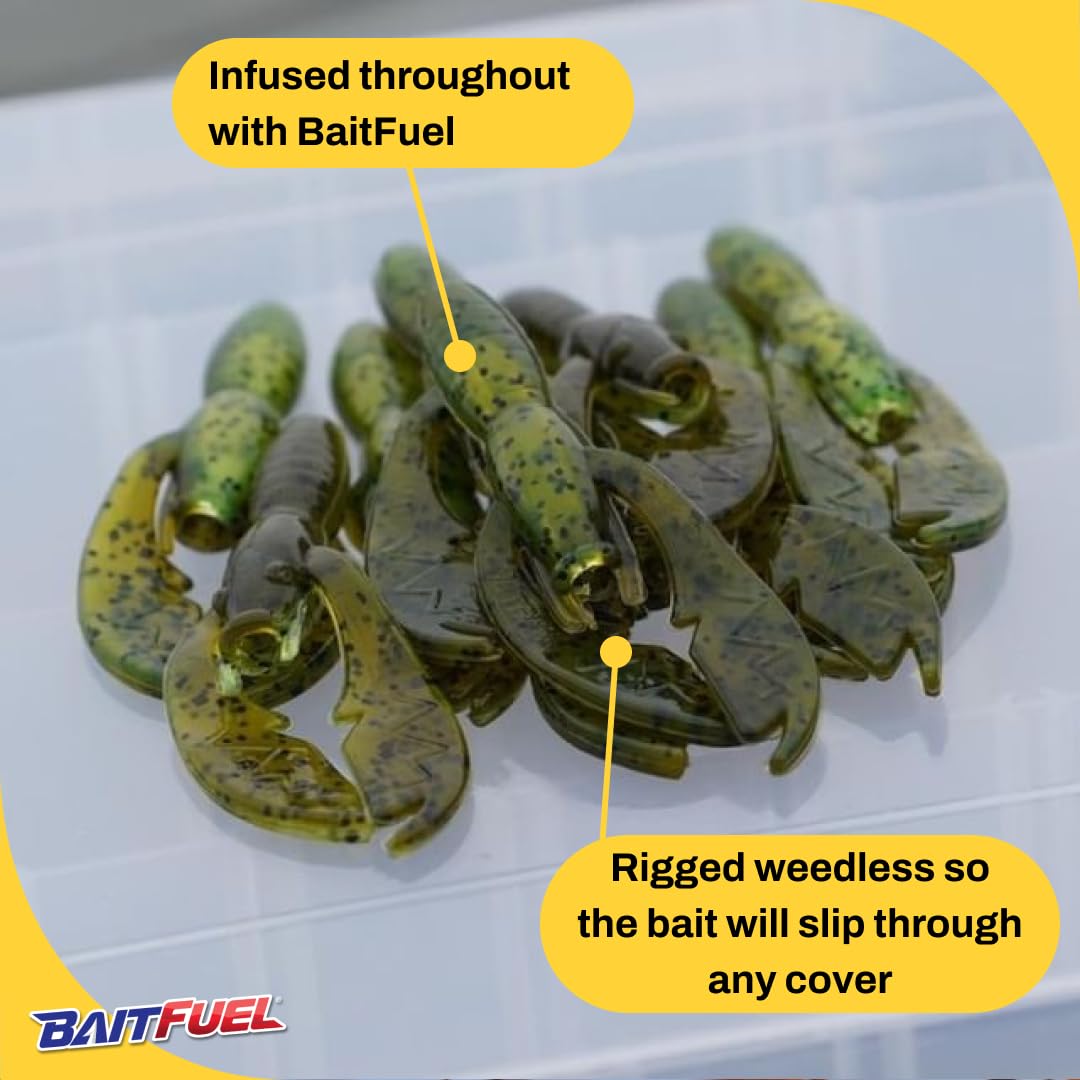 NetBait PACA Craw hollow body accommodates a rattle for added attraction.