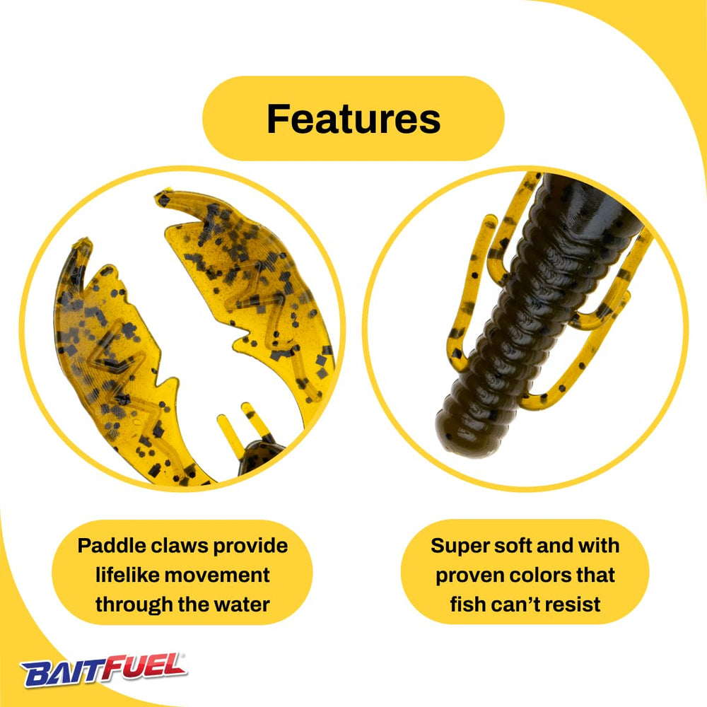 NetBait Paca Slim with claw design enables fluttering enticement on jigs.
