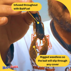 NetBait Paca Slim tapered body and enlarged tail mimic baitfish.