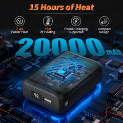 Netraty 20000mAh battery pack powers long outdoor sessions with extended heating.