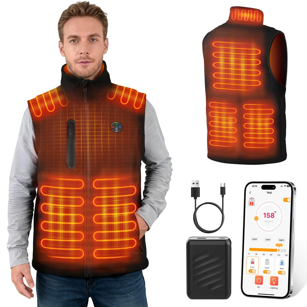 Netraty electric heated vest front view for reliable outdoor warmth.