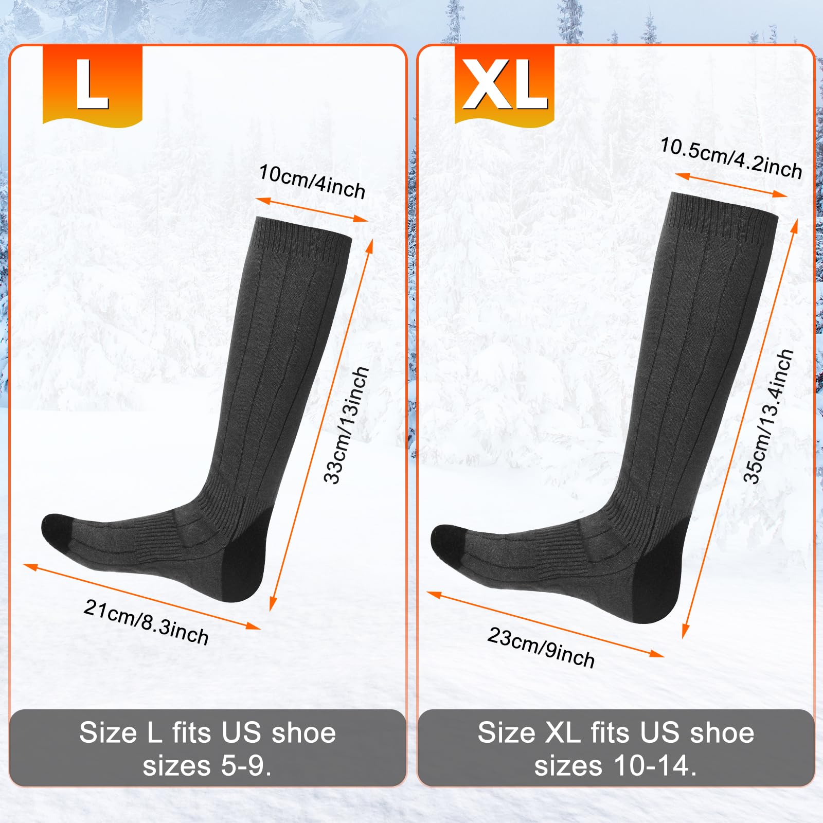 Netraty heated socks ideal for skiing hiking and other outdoor activities
