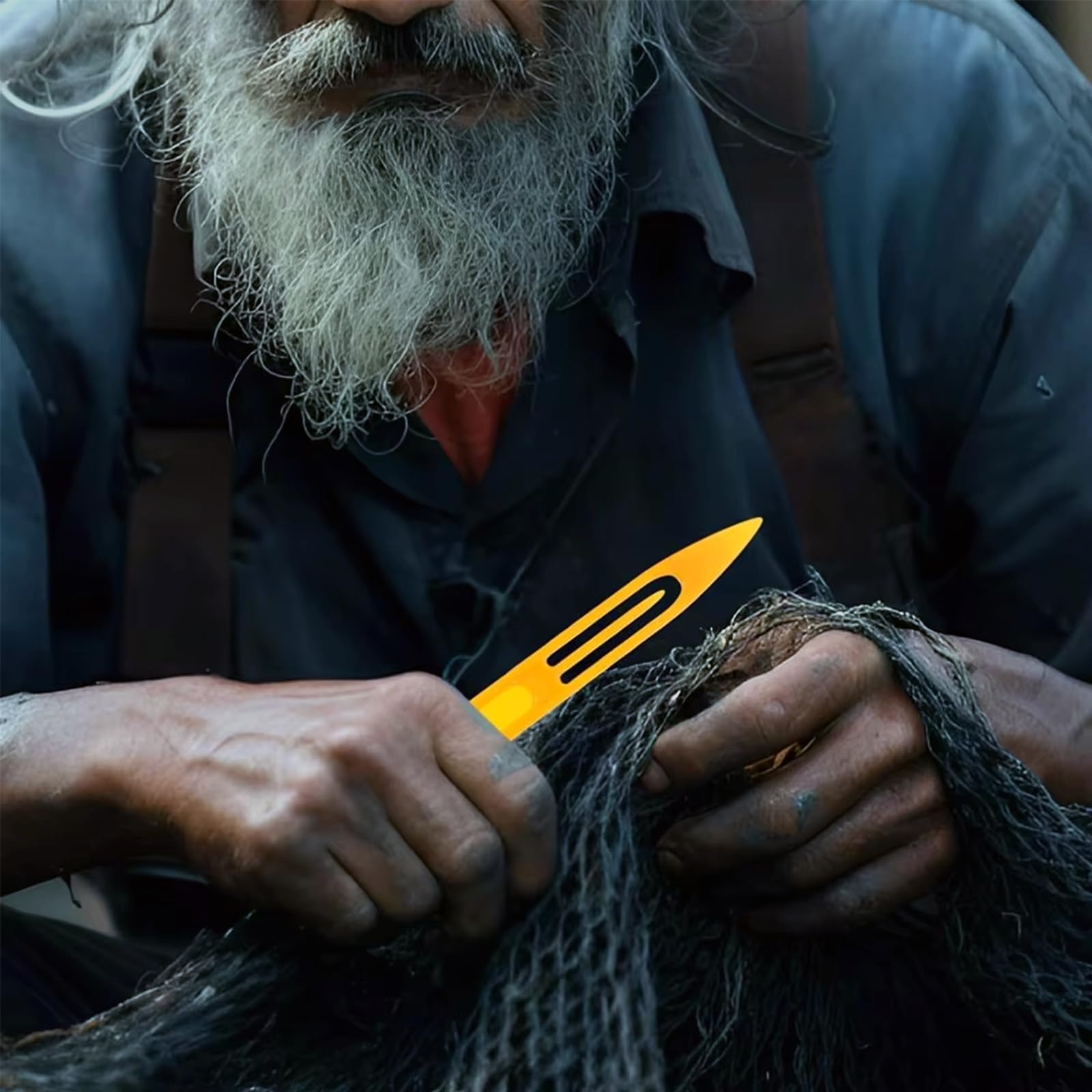 Included sharp scissors for net repair