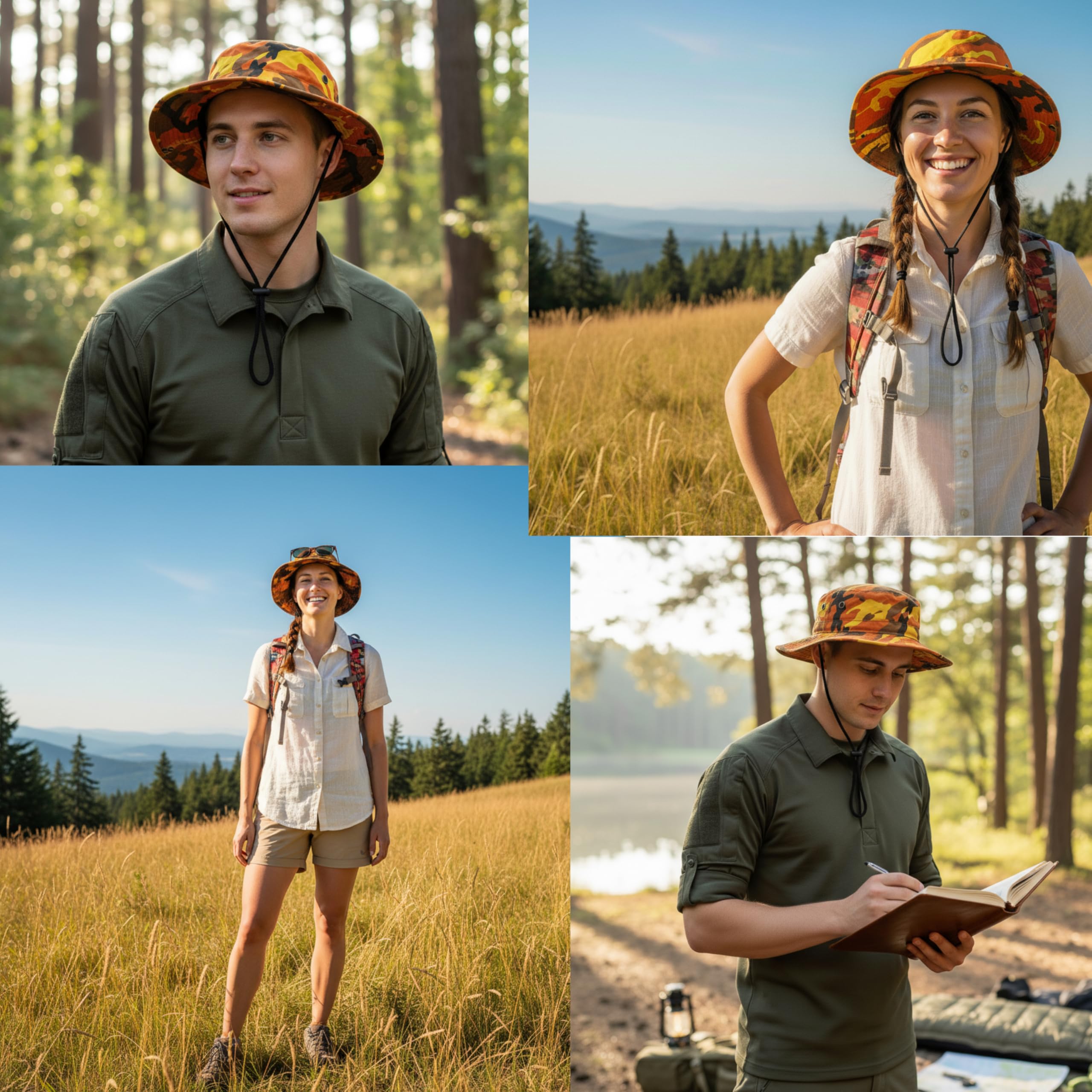 NevEND sun protection cotton hat outdoors provides shade and comfort