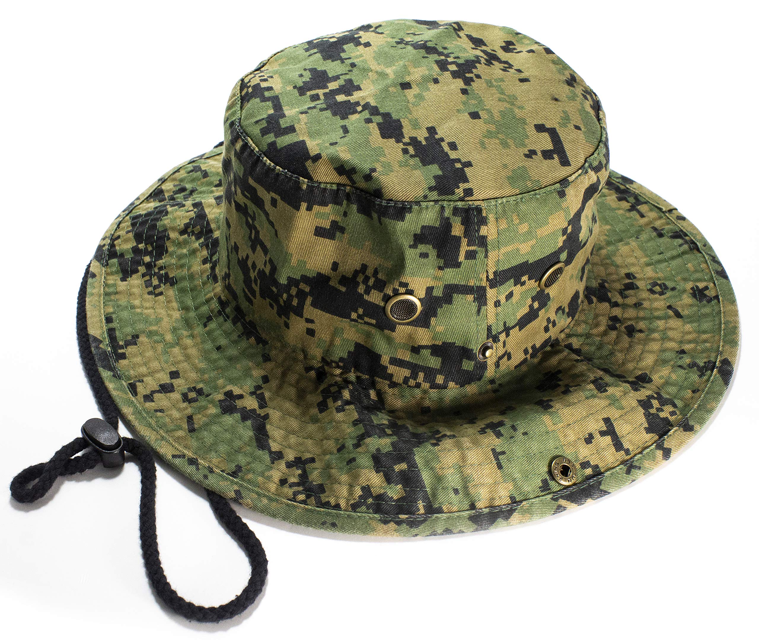NevEND unisex cotton camo bucket hat for fishing shade and sun protection