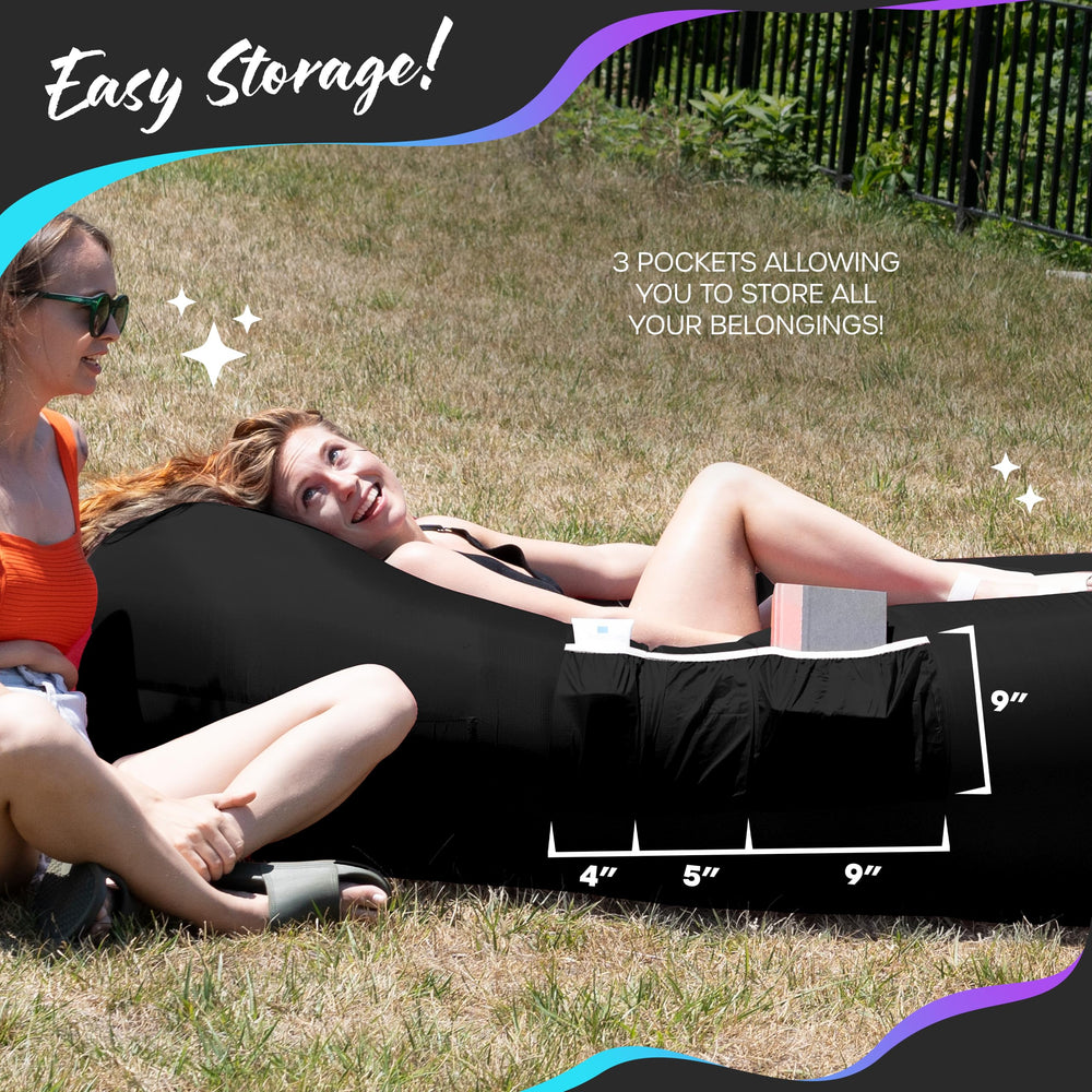 Nevlers drawstring bag packs loungers compactly for travel.