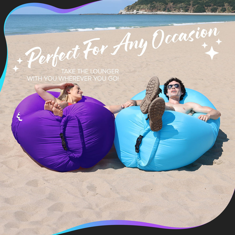 Nevlers multi-use air sofa suitable for camping, festivals and travel.