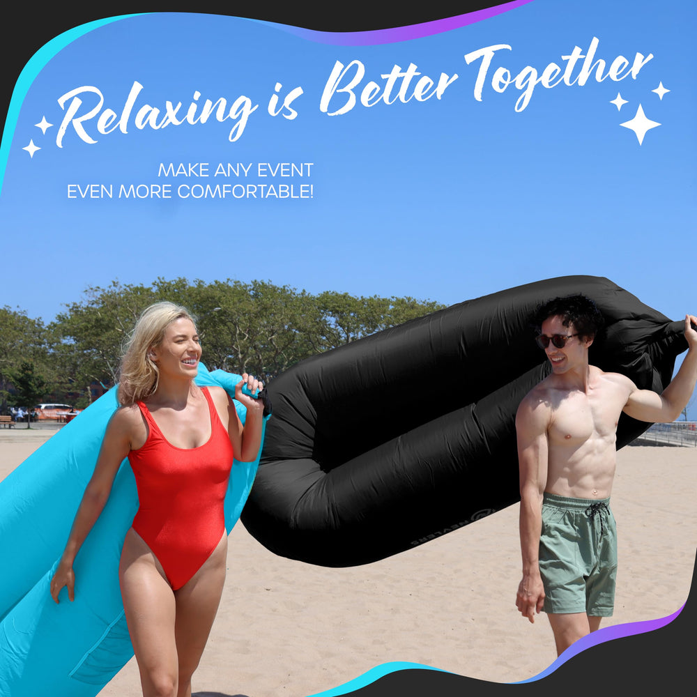 Nevlers sturdy stake keeps the lounger secure outdoors.
