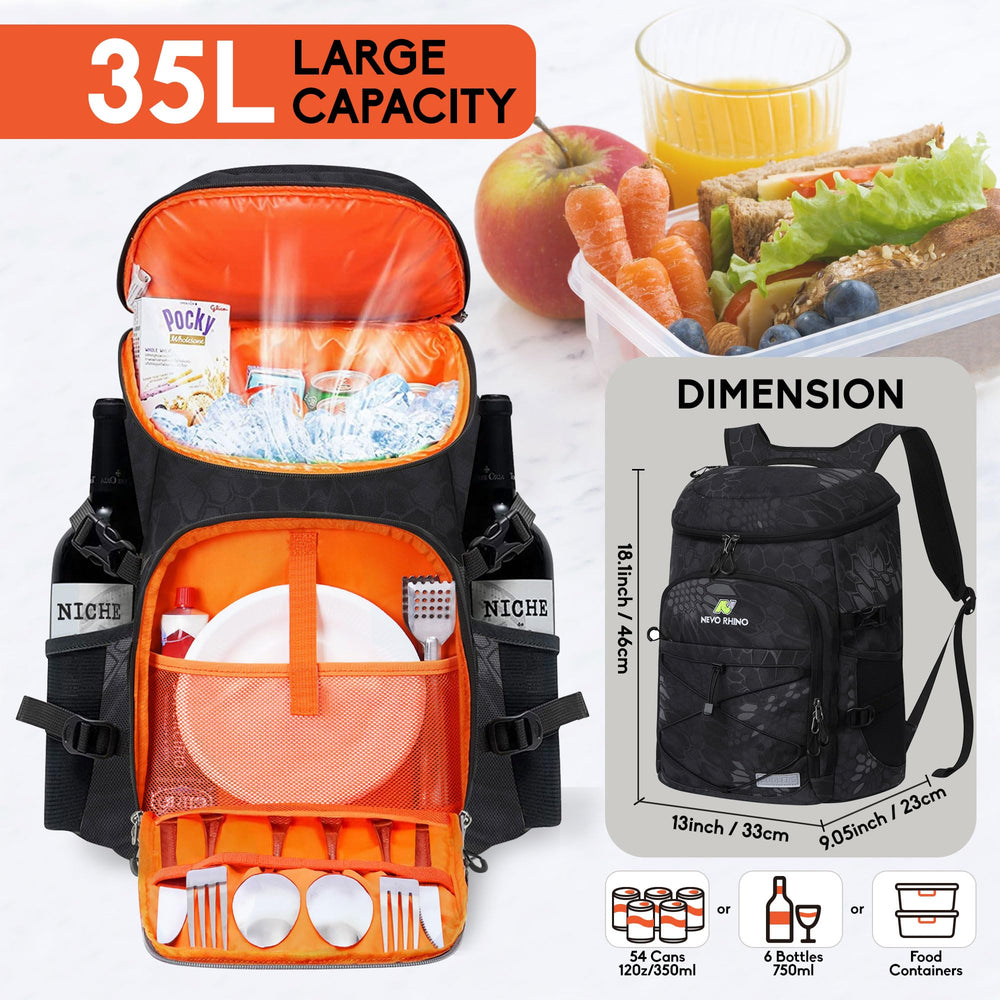 NEVO RHINO backpack cooler back mesh ventilation keeps you comfortable on long outdoor trips
