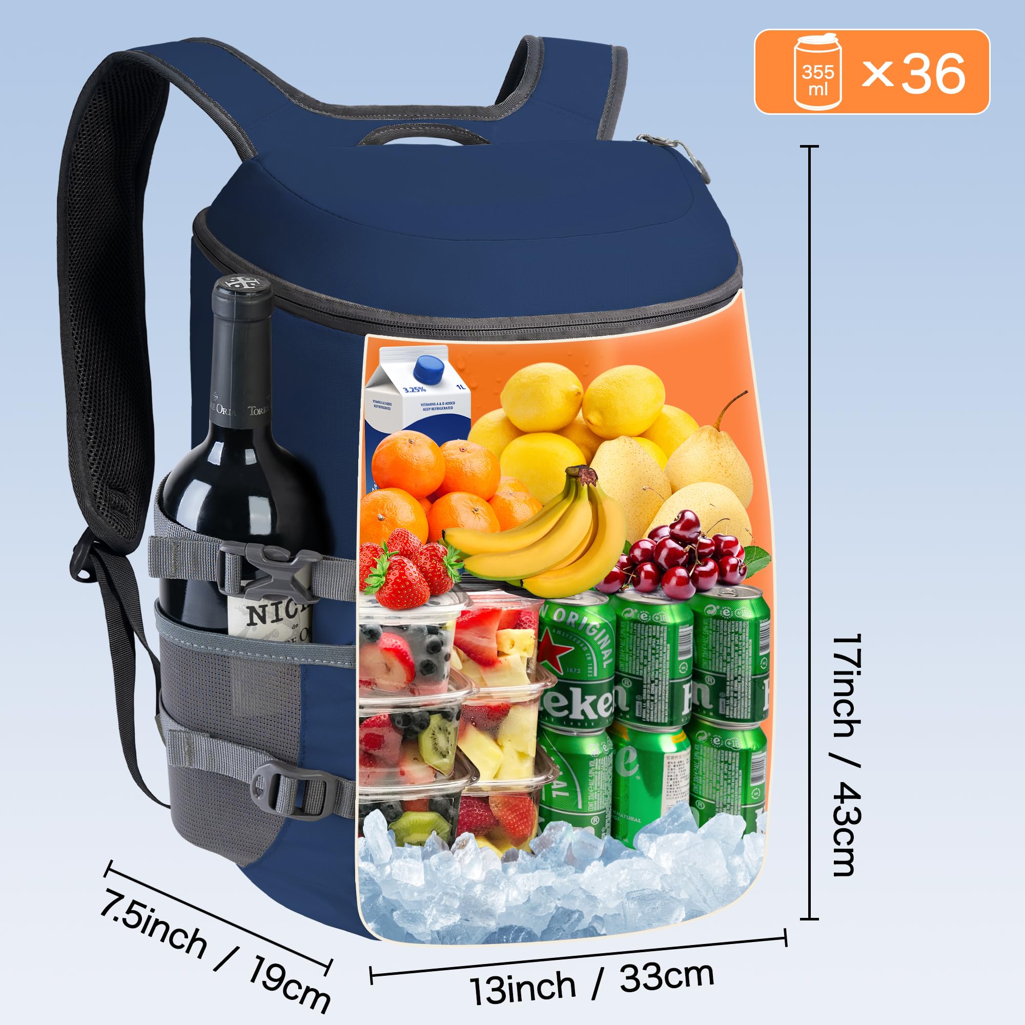 Nevo Rhino backpack cooler in use at the beach for day trips.