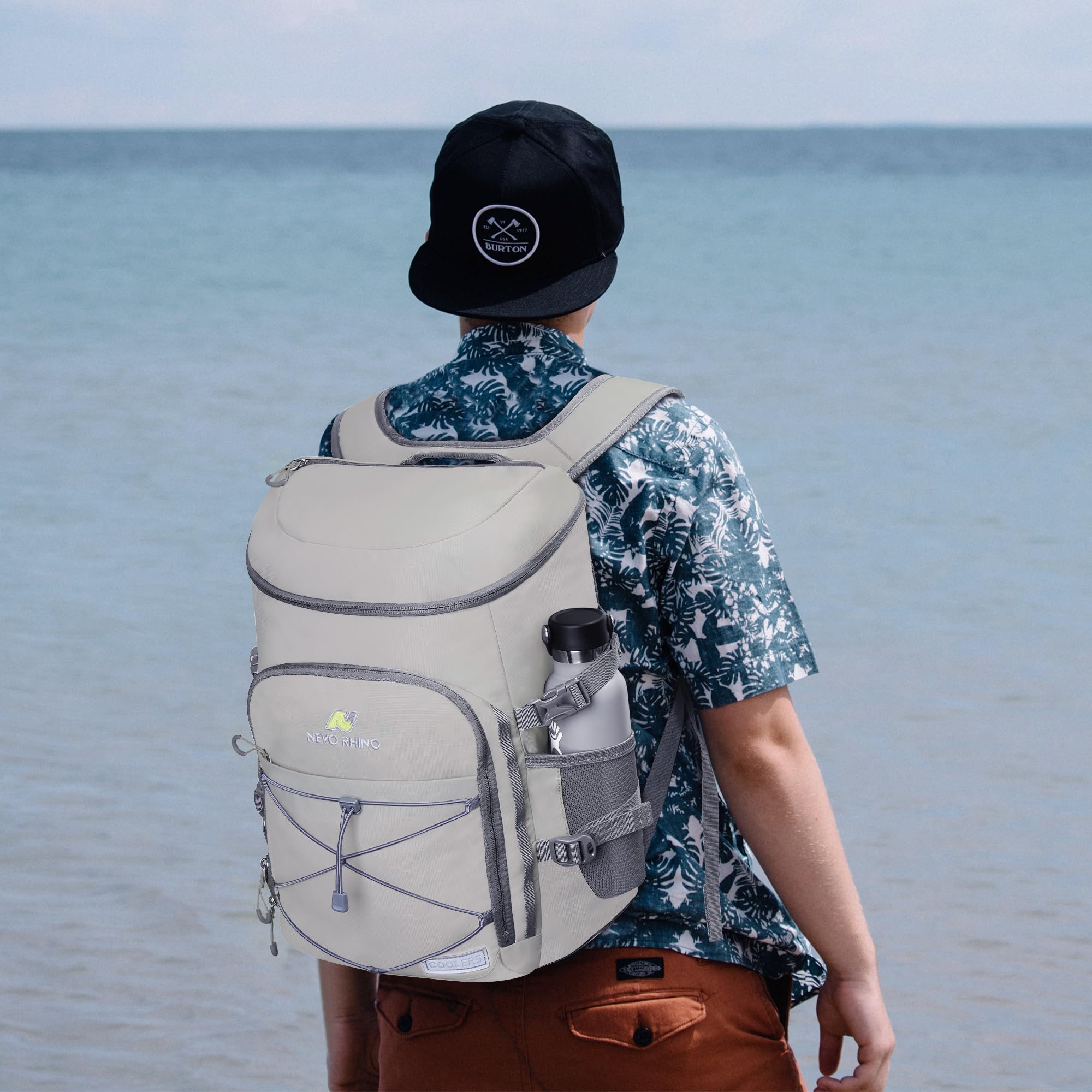 N NEVO RHINO backpack cooler strap pocket keeps phone within reach on hikes