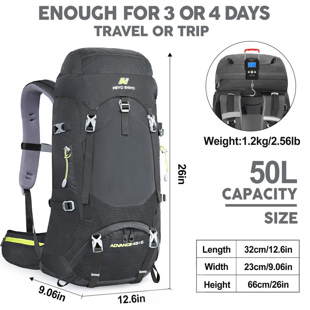 N NEVO RHINO interior pockets organized gear and hydration storage.