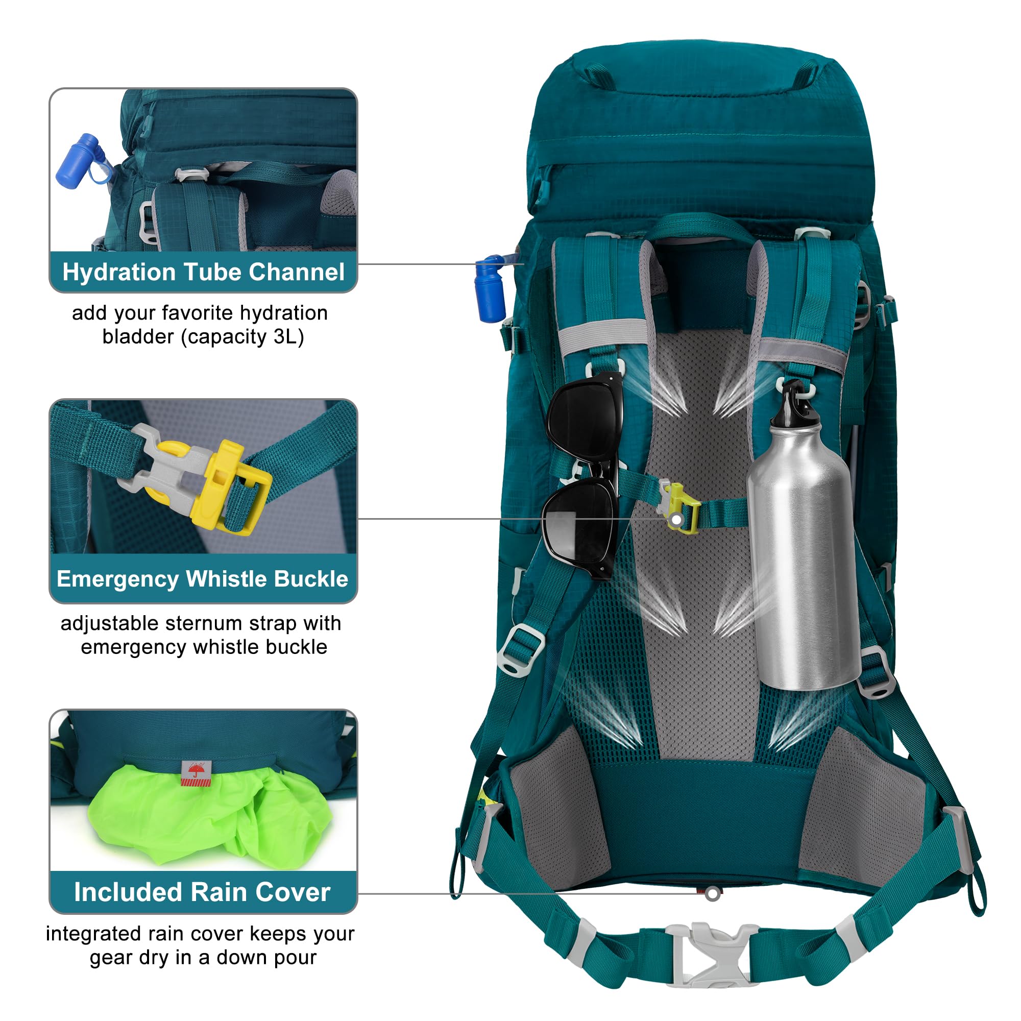 N NEVO RHINO waist-belt detail demonstrates load support for heavy gear