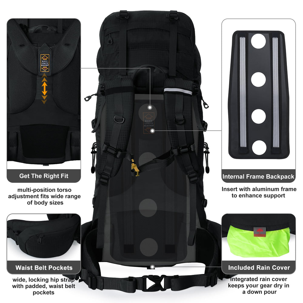 N NEVO RHINO ergonomic back system ensures breathable comfort on long trails