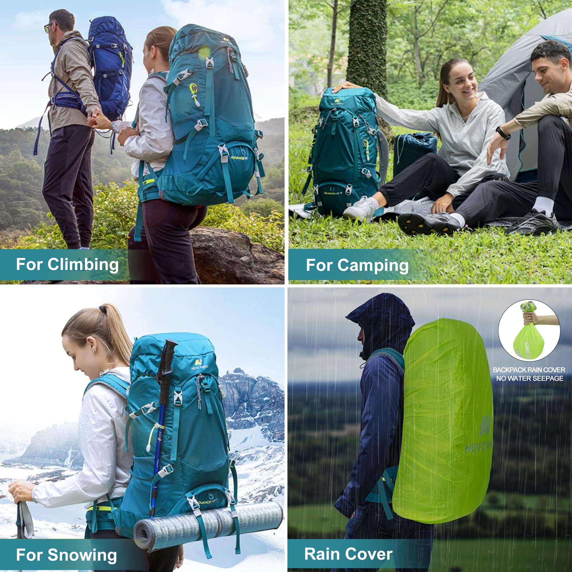 N NEVO RHINO durable zippers and rip-stop fabric withstand rugged outdoor use.