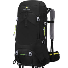 N NEVO RHINO internal-frame backpack top view with rain cover for weather protection.