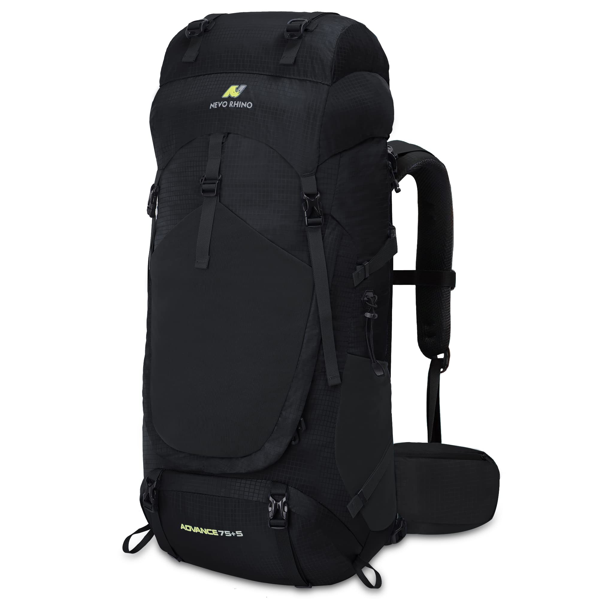 N NEVO RHINO internal-frame backpack showcases large capacity for multi-day treks
