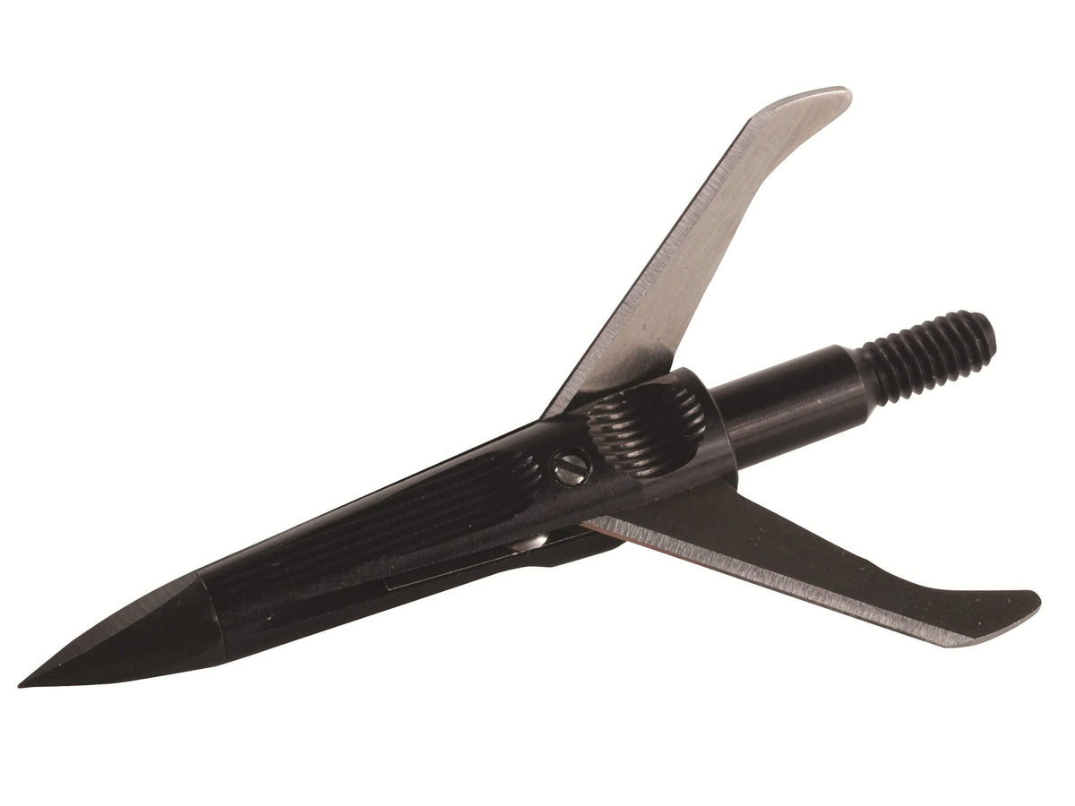 New Archery Products Spitfire Broadhead front deploying ensures precise flight and reliable performance.