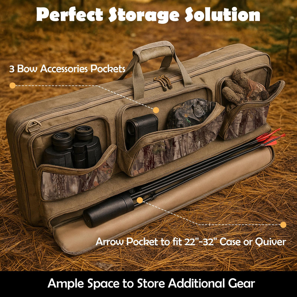 NEW VIEW Bow Case backpack-style straps enable hands-free carrying.