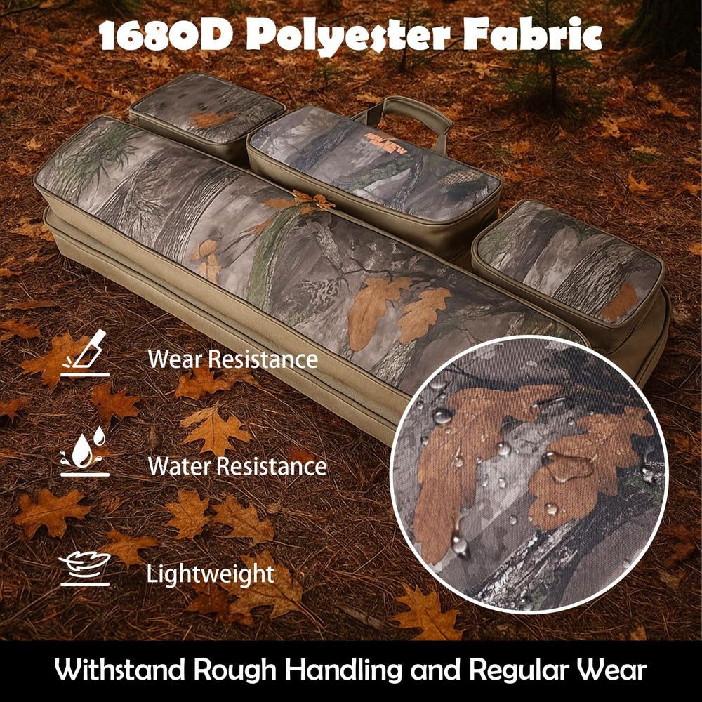 NEW VIEW Bow Case camo 1680D fabric highlights durable, field-ready construction.