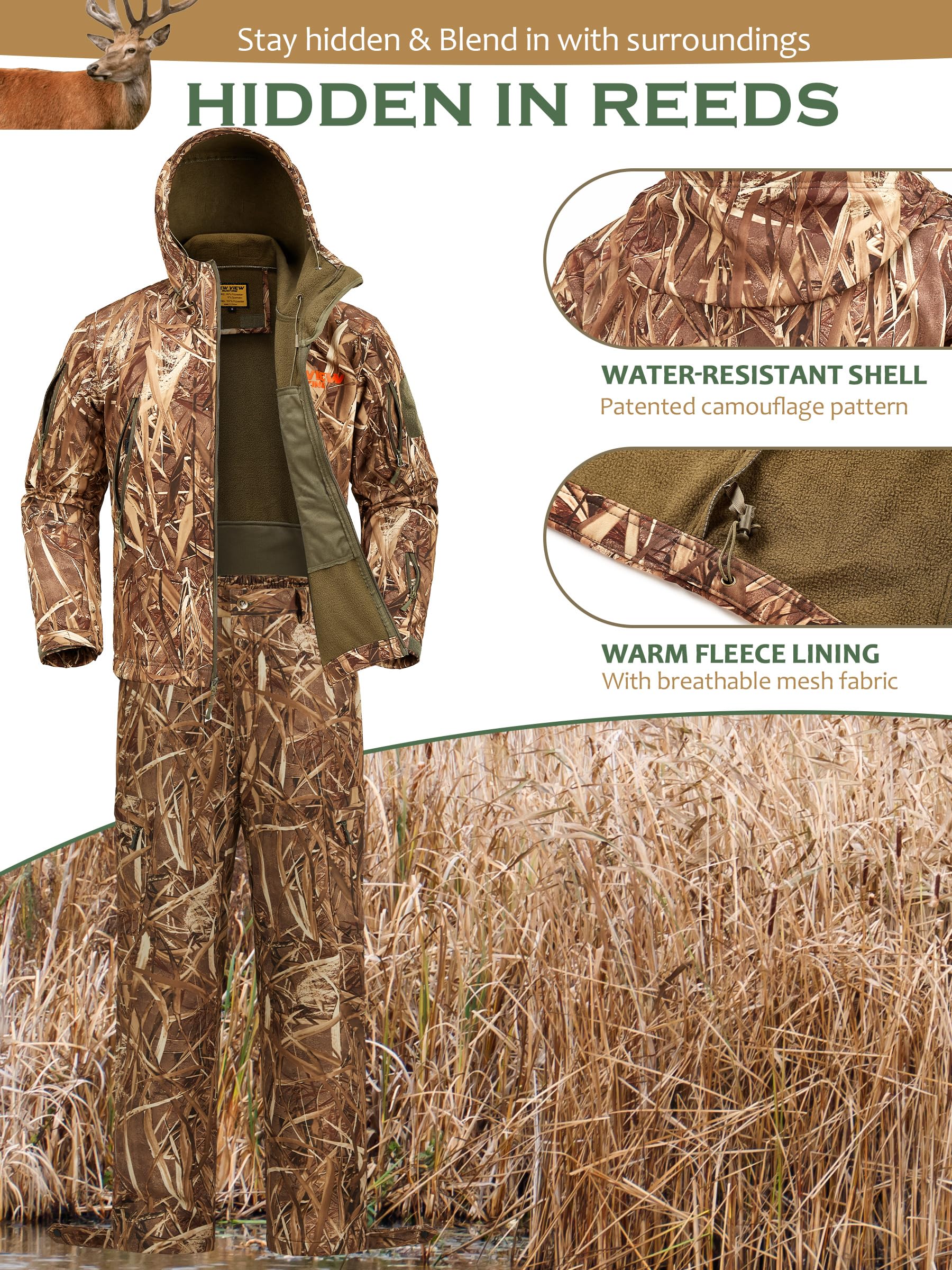 NEW VIEW camo hunting pants zip-off demonstrate adaptable layering in rugged terrain.