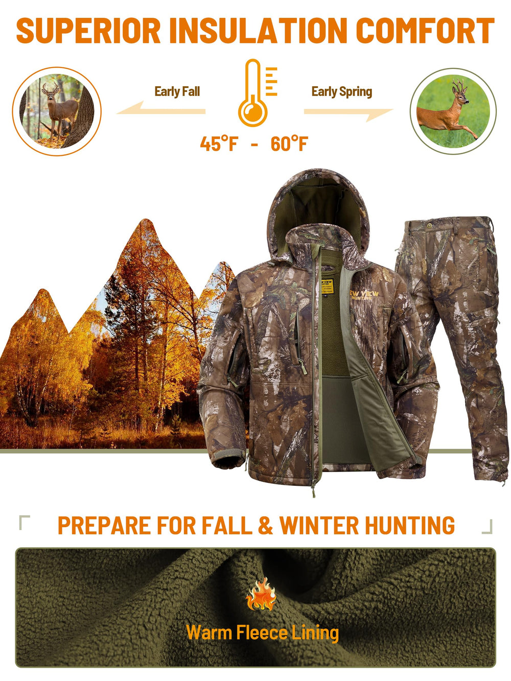NEW VIEW detachable hood jacket safety harness port closeup emphasizes saddle hunting compatibility