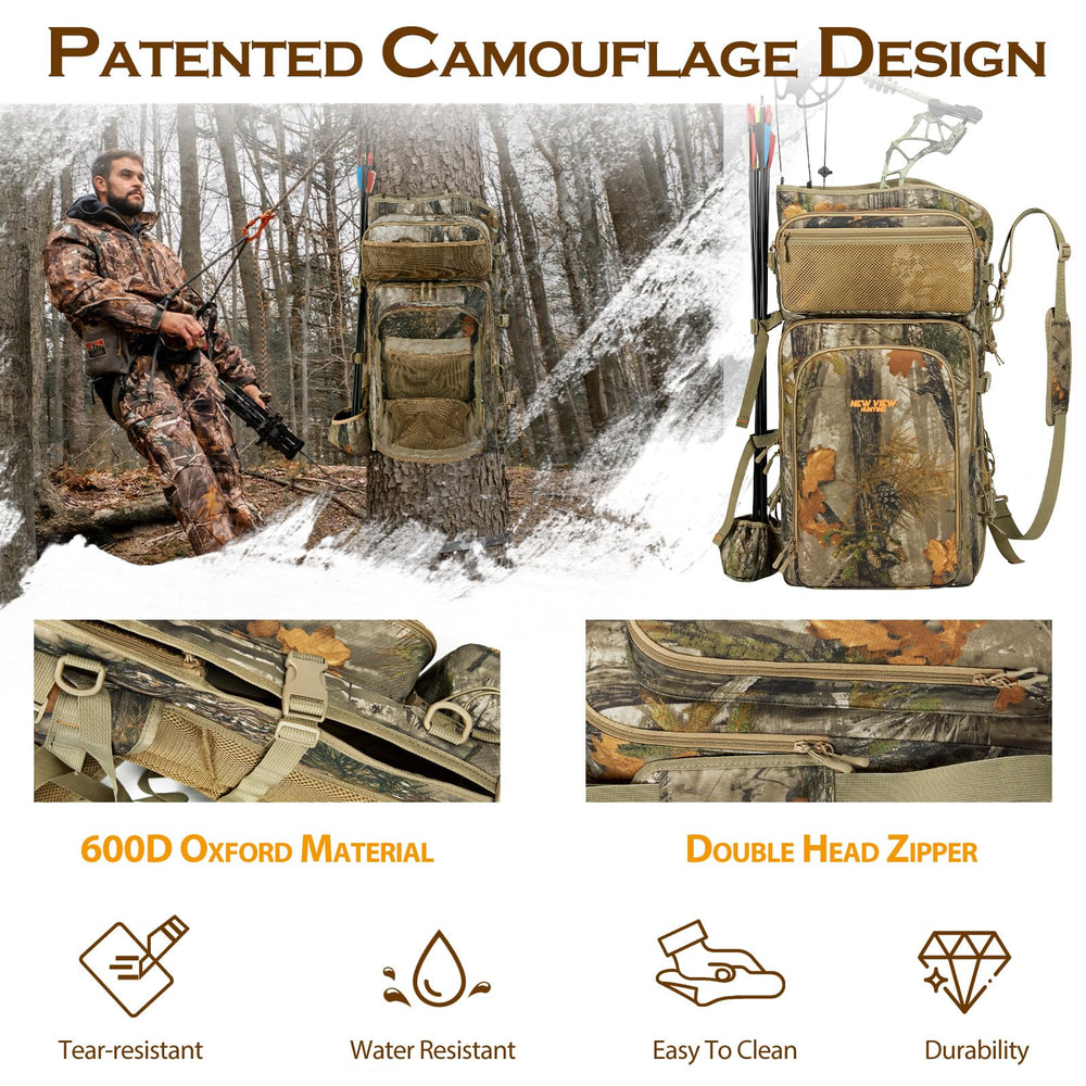 NEW VIEW multiple pockets help keep calls, arrows, and accessories within reach