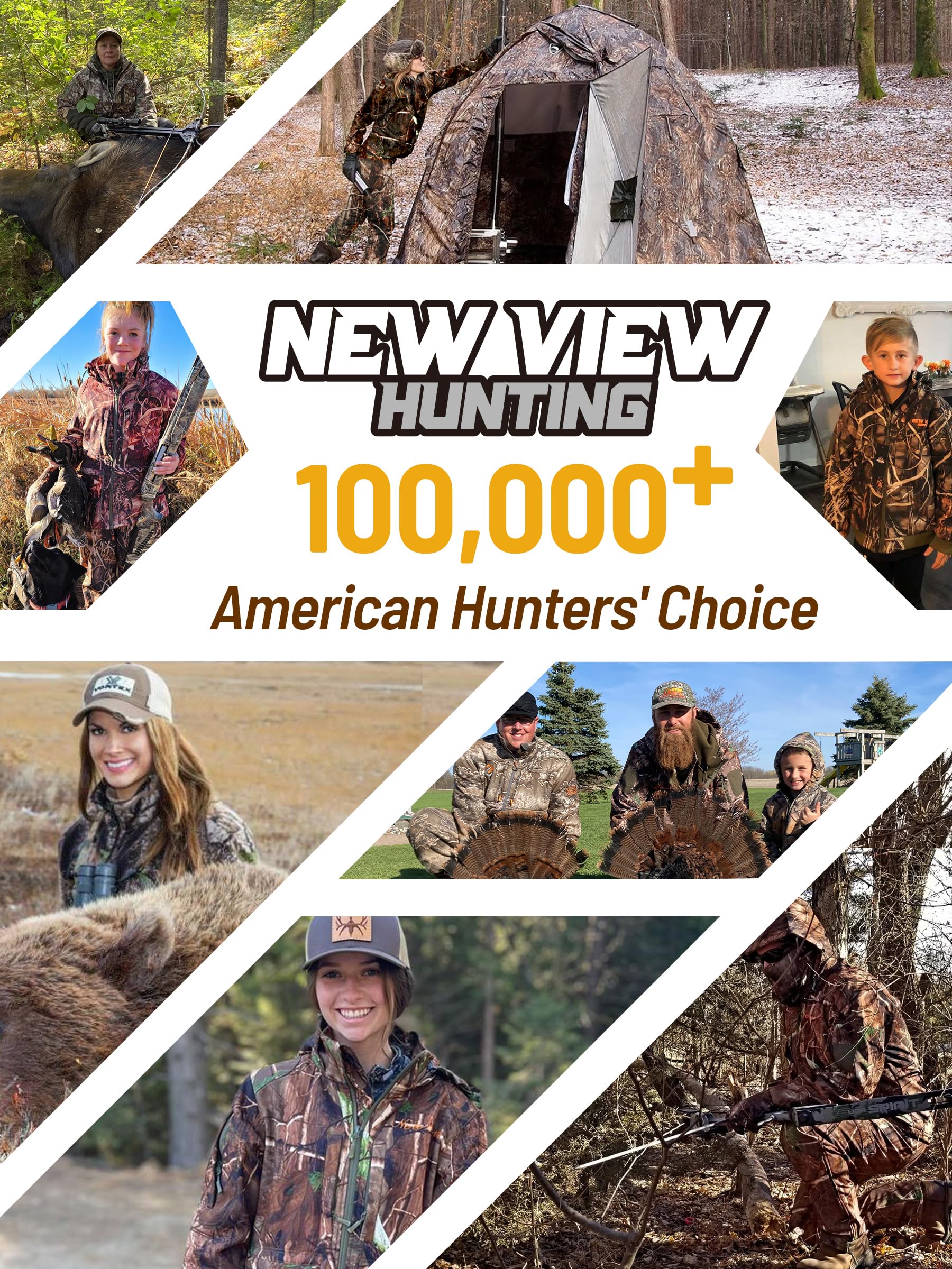 NEW VIEW Kids Camo Hunting Pants camouflage-pattern blends with terrain like conifer or grassland