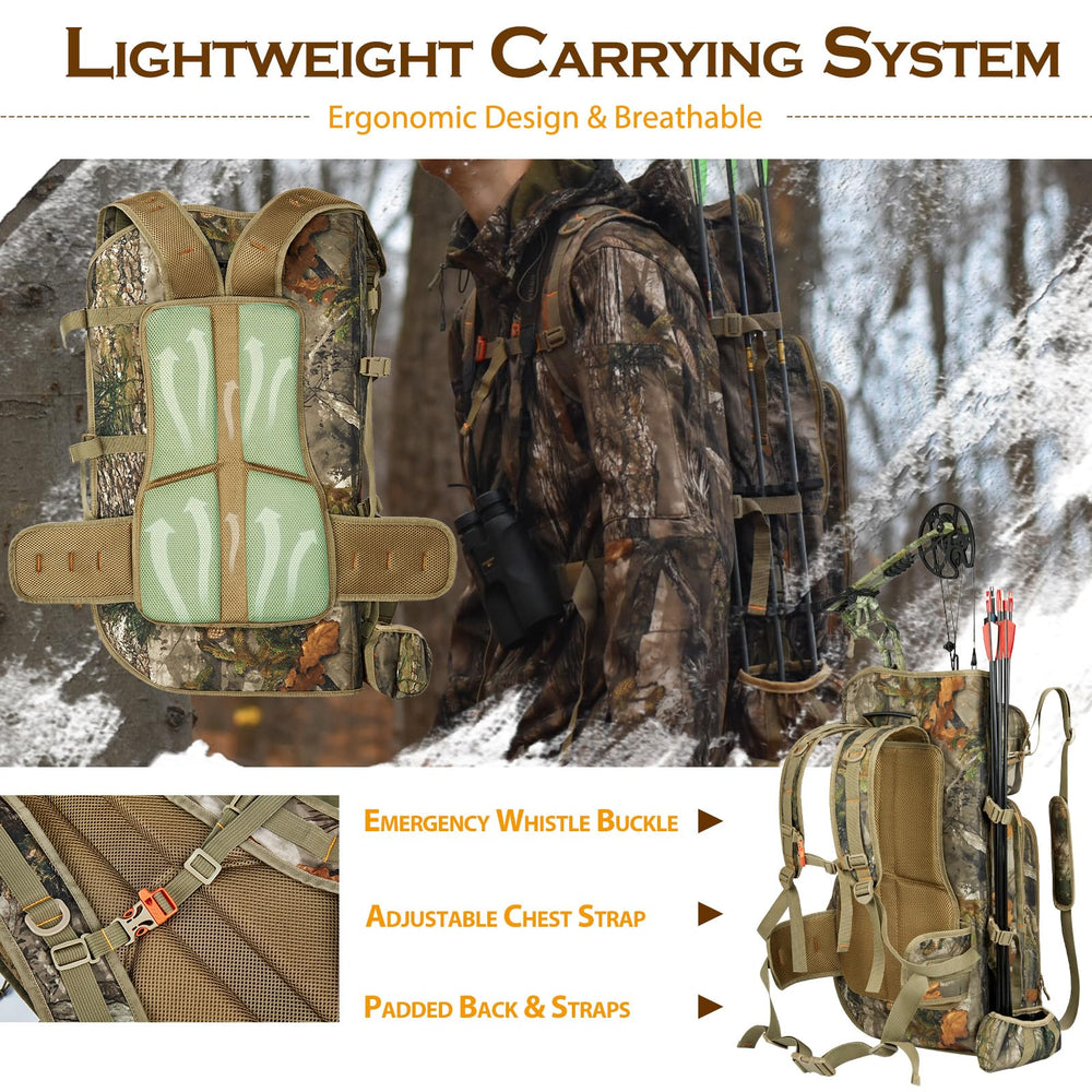 NEW VIEW durable camo 600D nylon backpack blends into the woods
