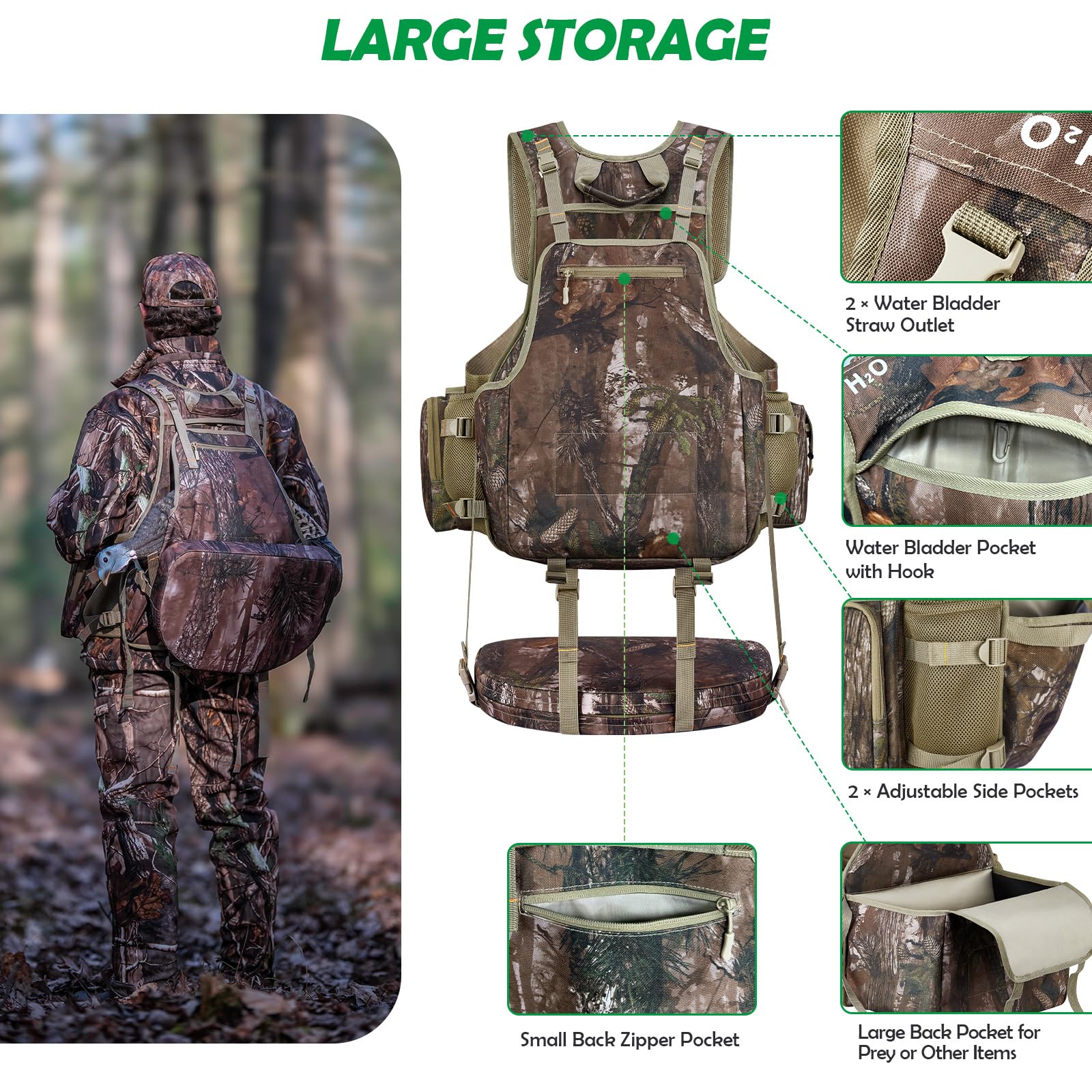 NEW VIEW turkey vest multifunction pockets organize calls and tools for quick access.