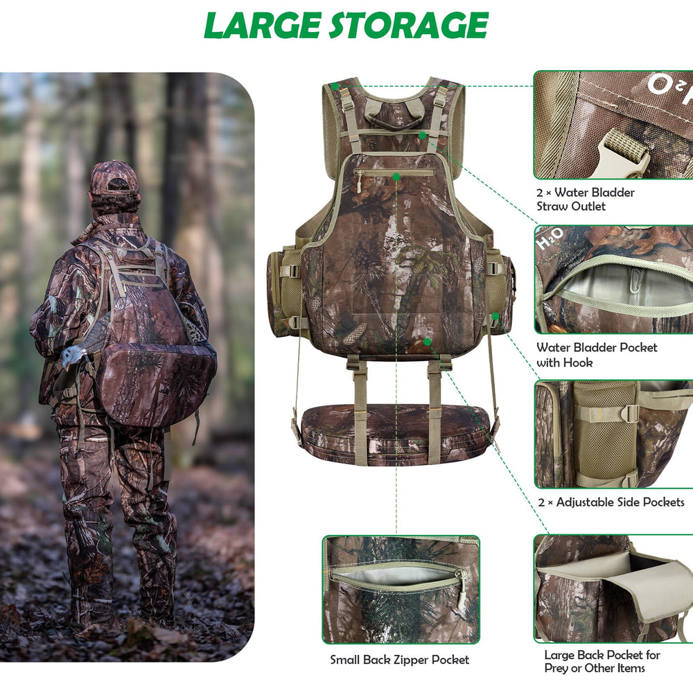 NEW VIEW turkey vest multifunction pockets organize calls and tools for quick access.