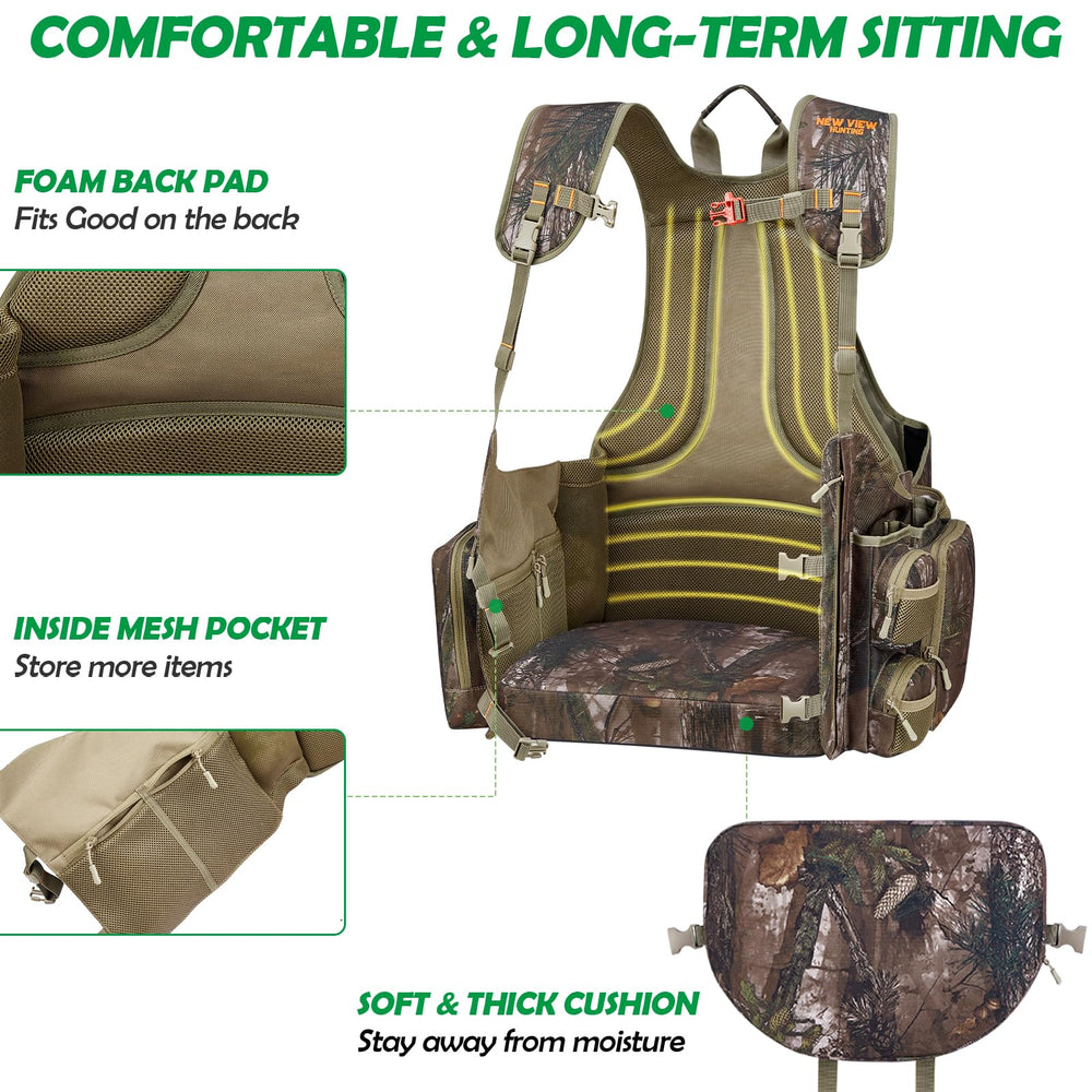 NEW VIEW turkey vest storage pockets keep gear organized for quick access.