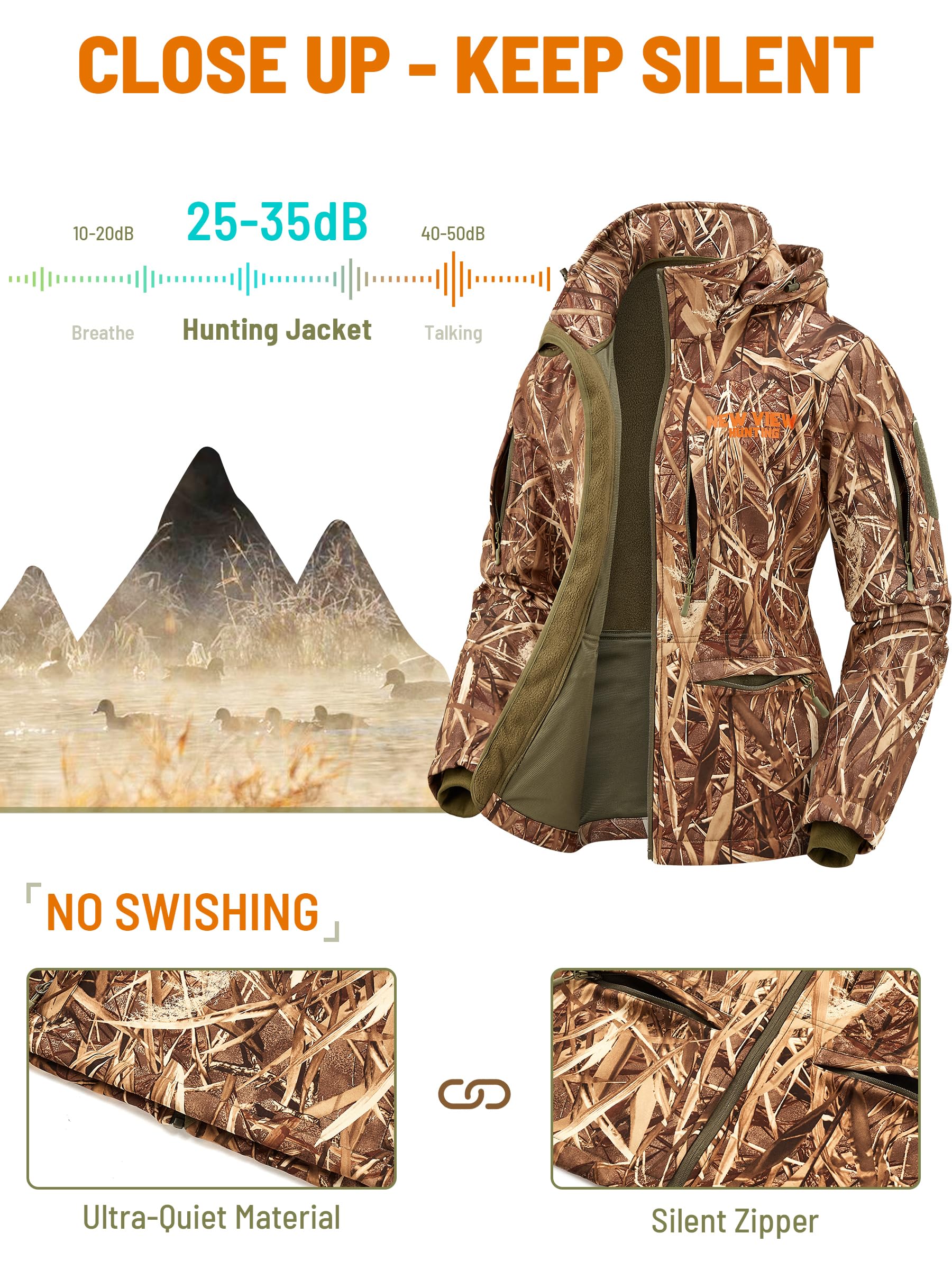 NEW VIEW seven-pocket layout keeps gear organized during hunts and fieldwork.
