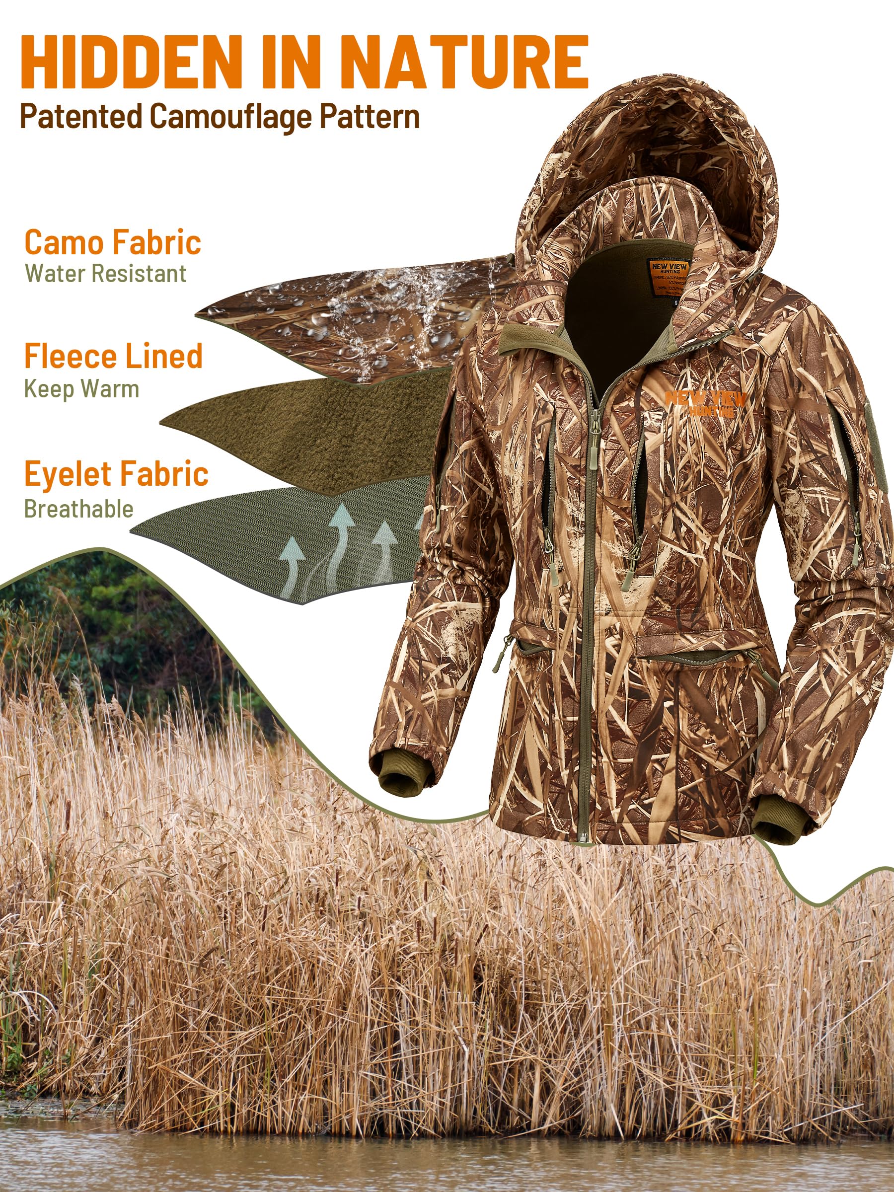 NEW VIEW silent-material closeup shows ultra-silent fabric for stealthy movement.