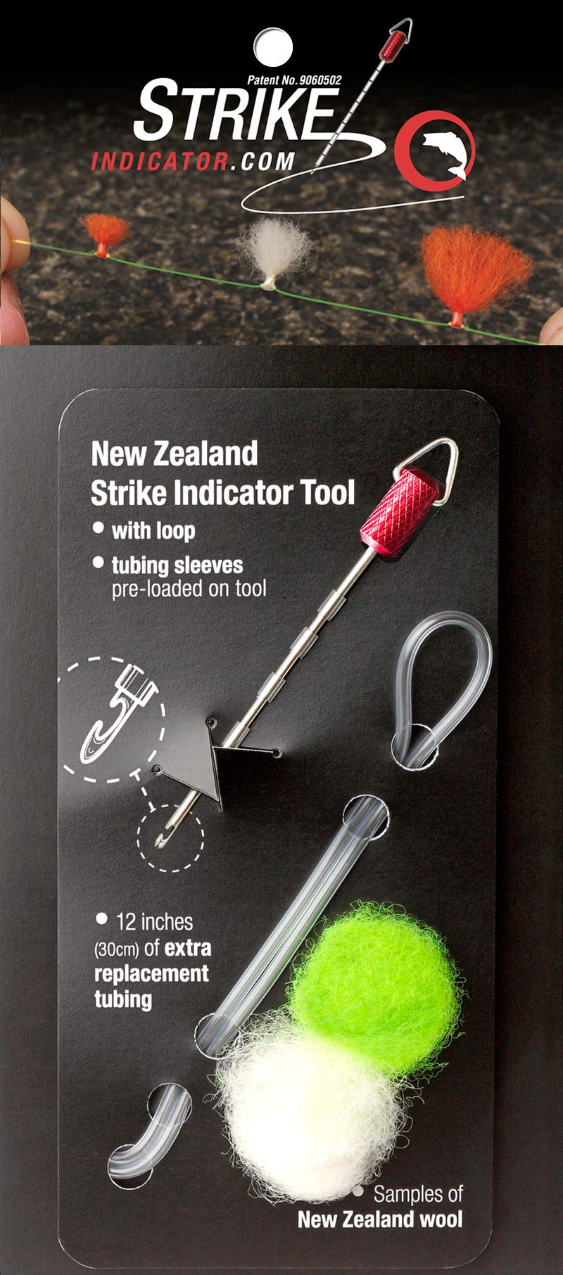 New Zealand Strike Indicator Tool Kit with red handle and tubing