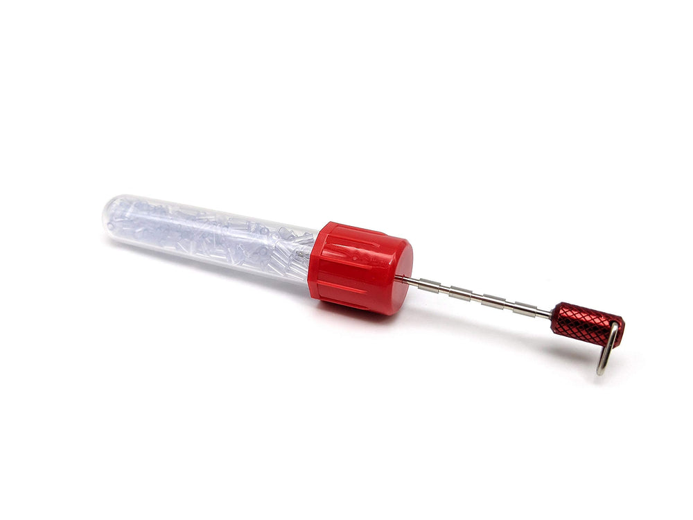 Vial cap hole designed for quick sleeve loading