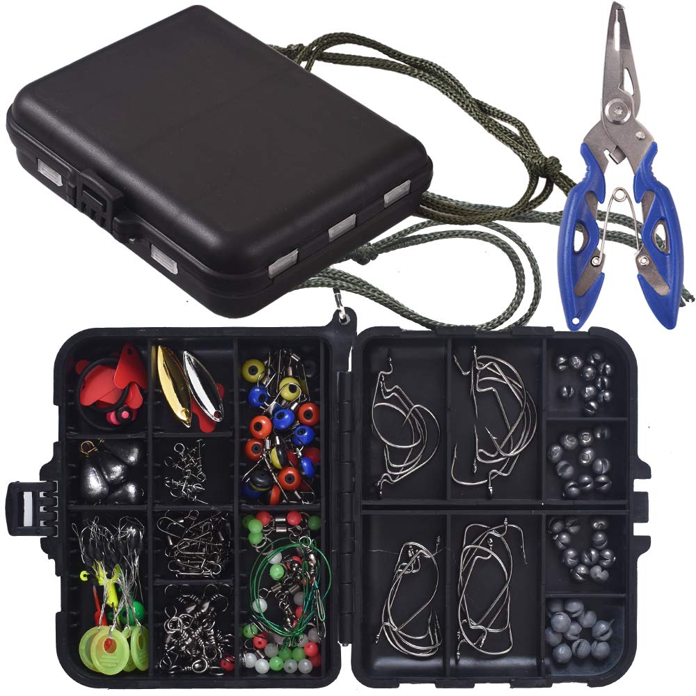 Newk 188Pcs Fishing Accessories Kit with tackle box – full kit view