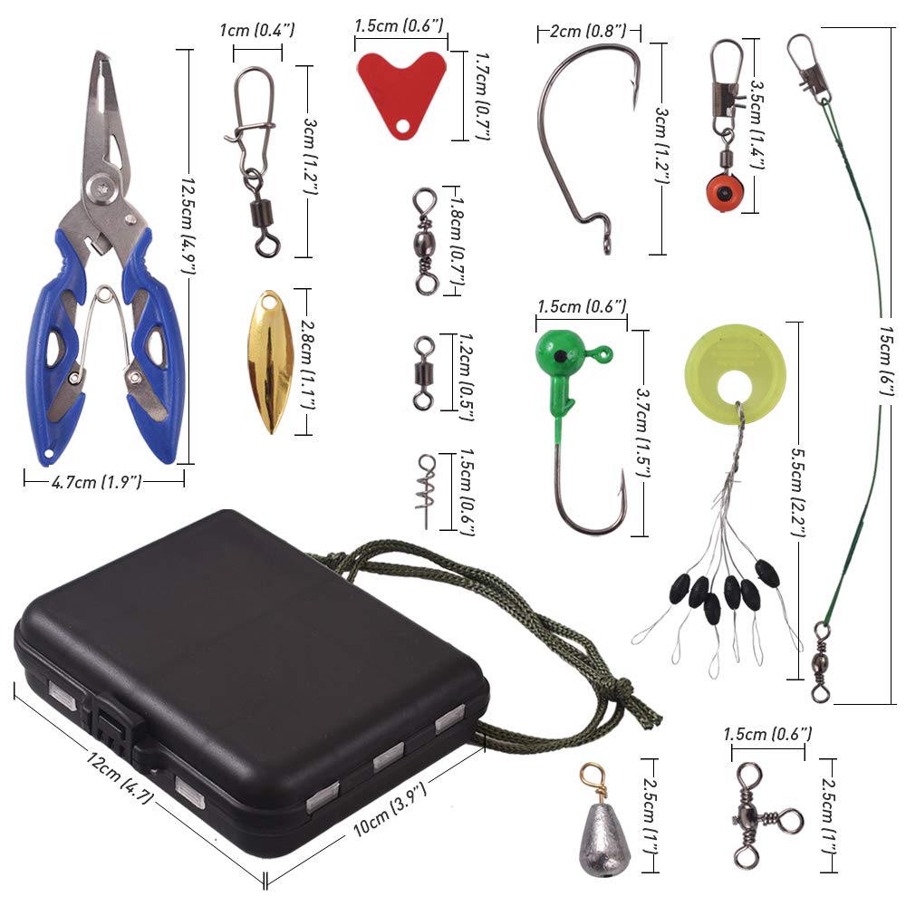Jigs, Hooks, and Split Rings organized in the kit