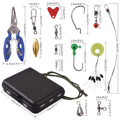 Jigs, Hooks, and Split Rings organized in the kit