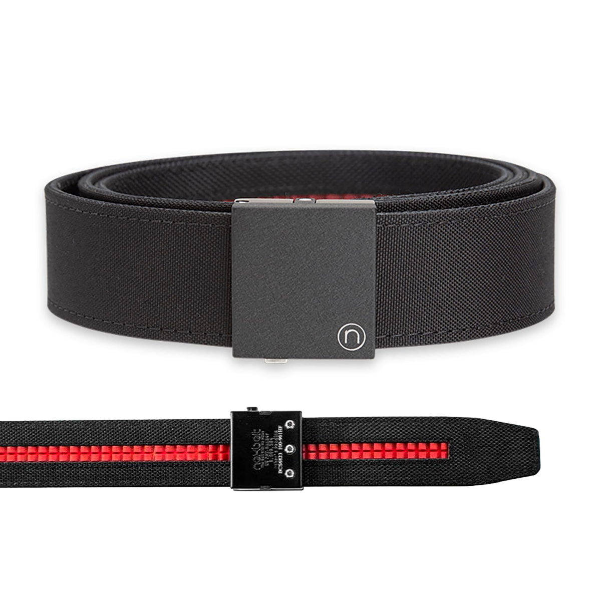 Nexbelt EDC ratchet belt Supreme Black buckle close-up for safe concealed carry.