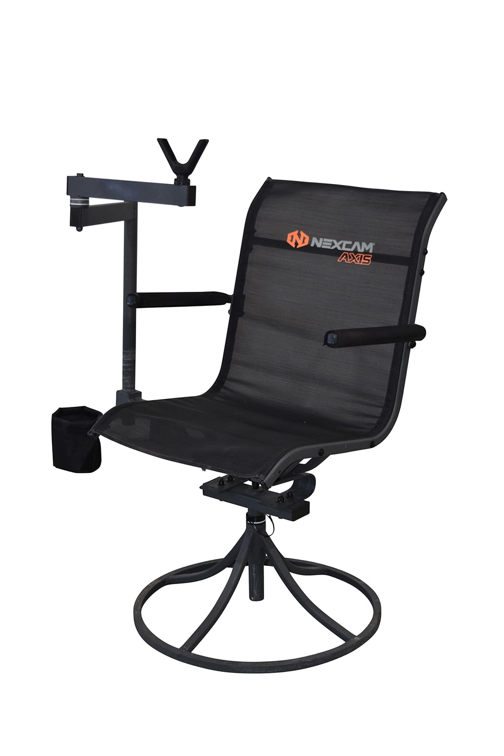 NEXCAM AXIS RC 360 rocking chair demonstrates dual-axis rocking for versatile hunting positions